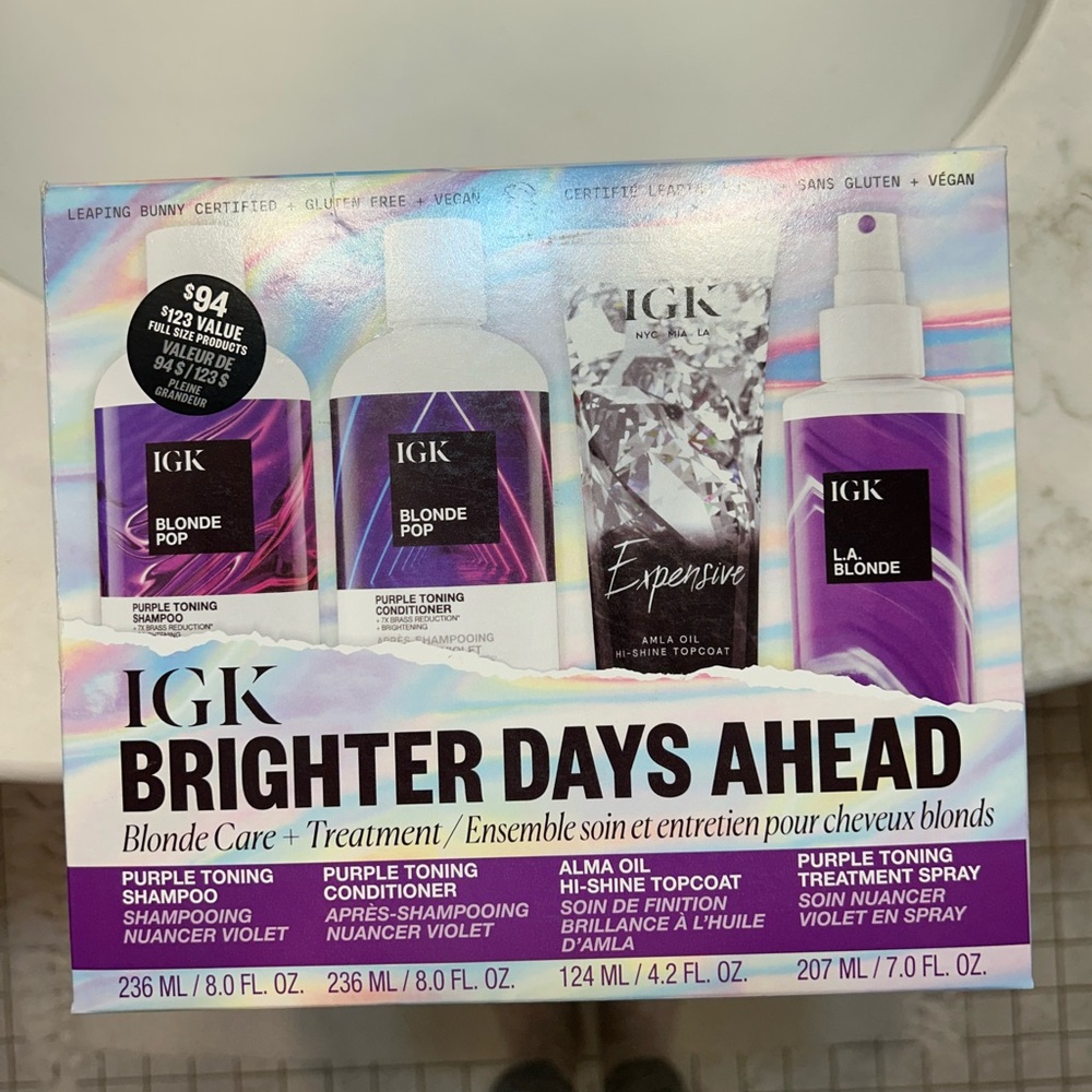 IGK Brighter Days Ahead Blonde Care & Treatment Set